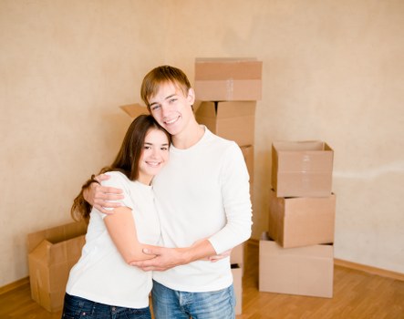Packed moving van ready for a residential relocation in Brixton