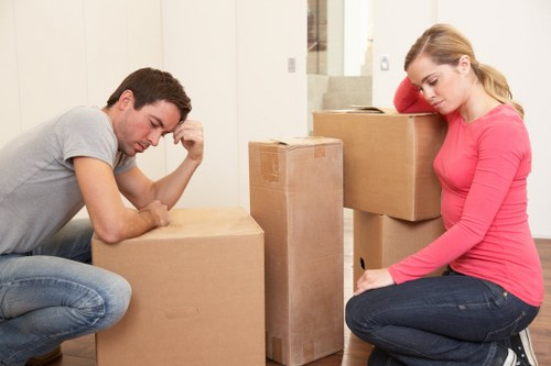 Office movers handling equipment in Brixton